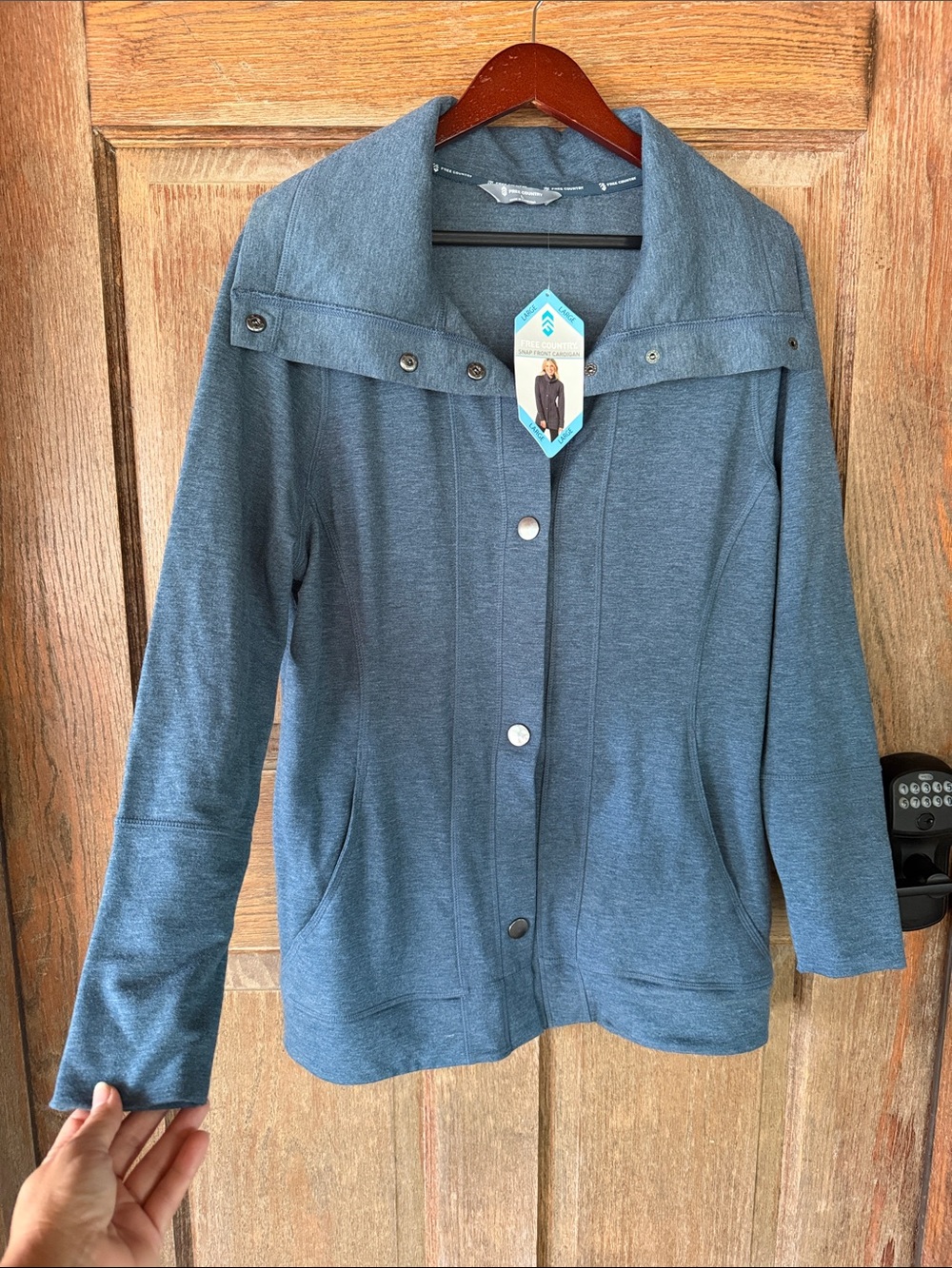 Free Country Slate Blue Utility Jacket with Snap Front